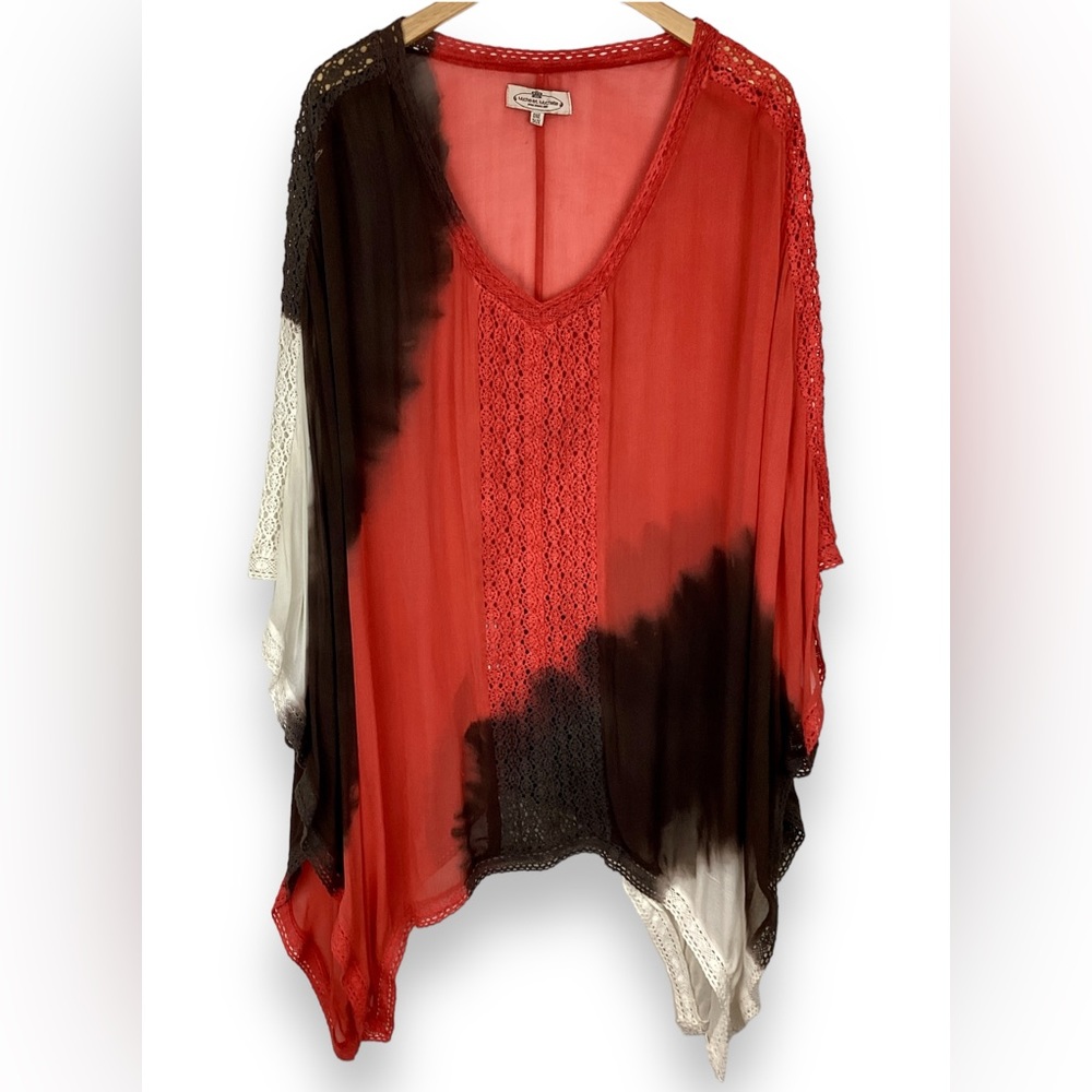 Muche et Muchette Tie Dye AKA Sarah Cover Up Poncho Swim Beach Coastal